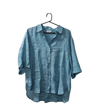 Sussan Women's Size 10 Short Sleeve Shirt Blue / Teal 