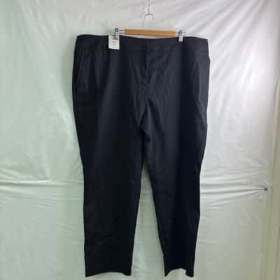Jacqui-E Womens Size 24 / Plus Size Straight Leg Pants Black BNWT