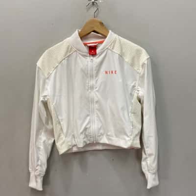 Nike Womens  Size XS Track Jacket Cream / Pink  / White 