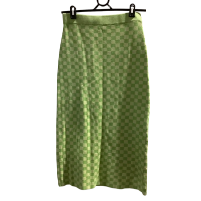 Ghanda Womens  Size M Pencil Skirt Green Checked RRP $ 54.95