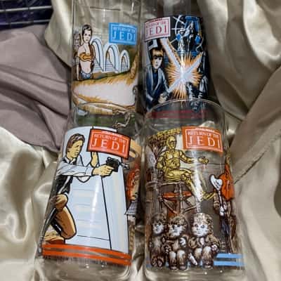 Star Wars Return of the Jedi glass set x4 