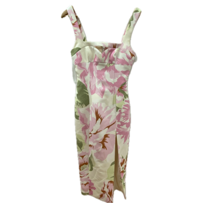BY JOHNNY. Womens  Size 6 Floral Dress Cream / Floral / Green / Pink  