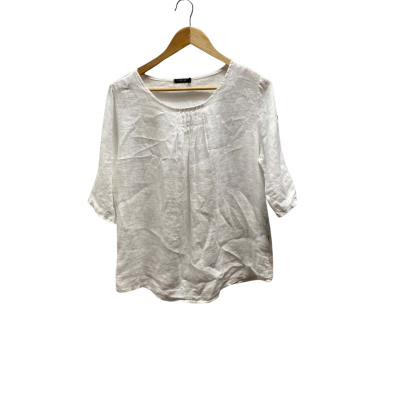Luno L'Argo Womens Size L White Linen Top