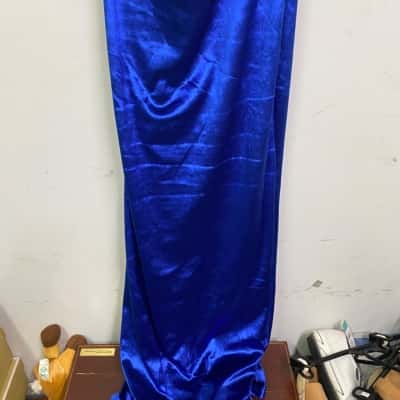 RUNAWAY Womens  Size XS Maxi Dress / Shoestring Strap Dress Blue 