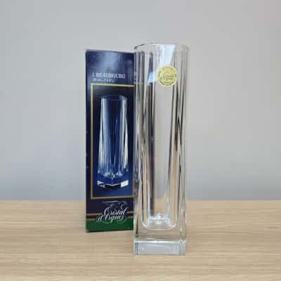 Cristal d’Arques France "Beaubourg" Lead Crystal Vase – 20cm – Original Box