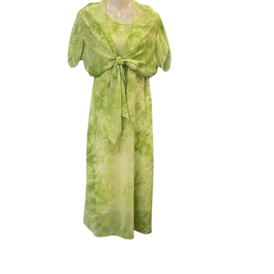  Womens  Size 12 / 14 Maxi Dress / Short Sleeve Dress  / Sleeveless Dress  Green 