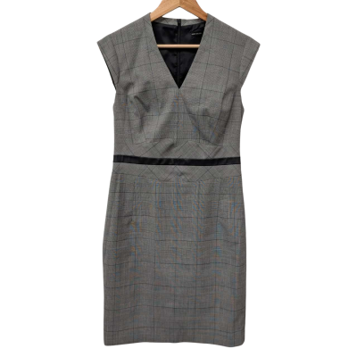Karen Millen Wool Checked Sleeveless Dress