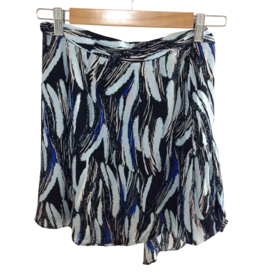 Reiss Womens  Size 6 Mini Skirt Blue / Navy Blue / Peach 