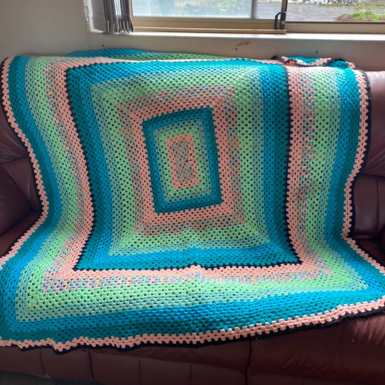 Handmade Retro Crochet Throw Rug 160cm x 140cm(s) - Used Good | Salvos ...