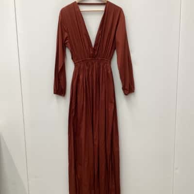 Matteau Plunge Dress Long Sleeve - Size UK 8