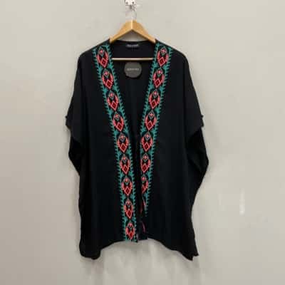 Serafina Womens  Embroidered Kimono One Size