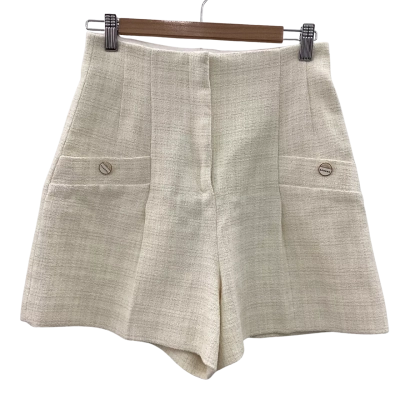 Sandro Womens  Size 36 High Wasted Shorts Cream 