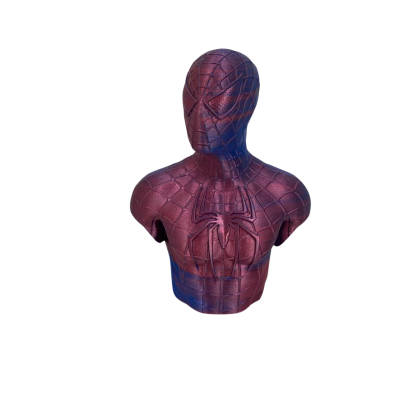 3D Printed Spider-Man Bust Dual Colour 