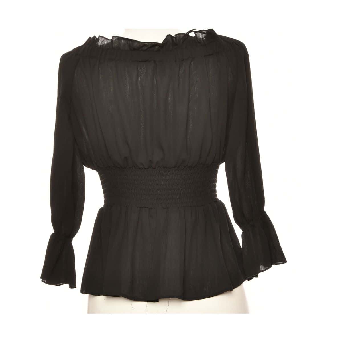 Timing Women's Size L Long Sleeve Blouse Black (s)