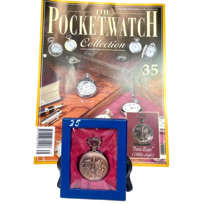 ‘Paris Expo’ (1880s-style) #35 Bronze Hatchette Pocket Watch 