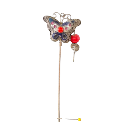 Hairpin/Hatpin Womens Multicoloured with decorative butterly
