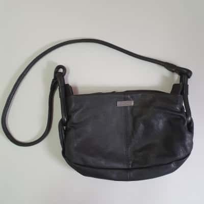 David Lawrence Women's Leather Cross Body Bag Black  