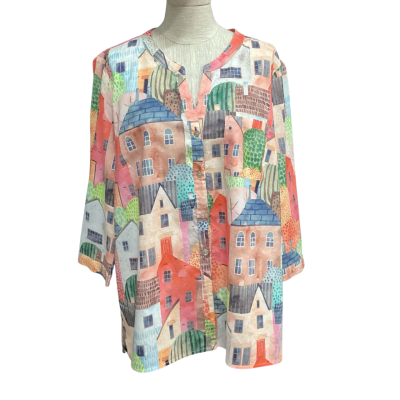 Fella Hamilton Houses  Size 16 Short Sleeve Shirt Multicoloured 