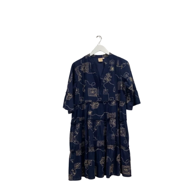 Jolie Saule  Womens Babydoll Dress Blue / Silver Size 10 