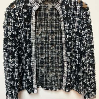 Harry Who Womens  Size 10 Black  / Checked / White 