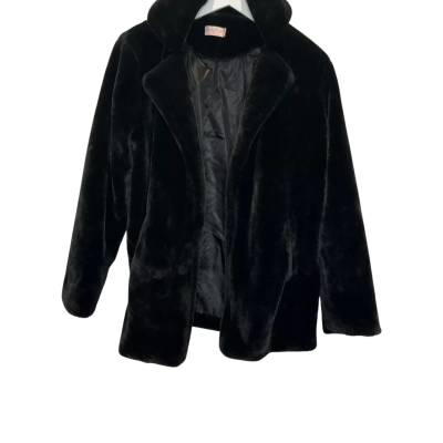 Gretty Rose Womens  Size 8 Fur Coat Black  