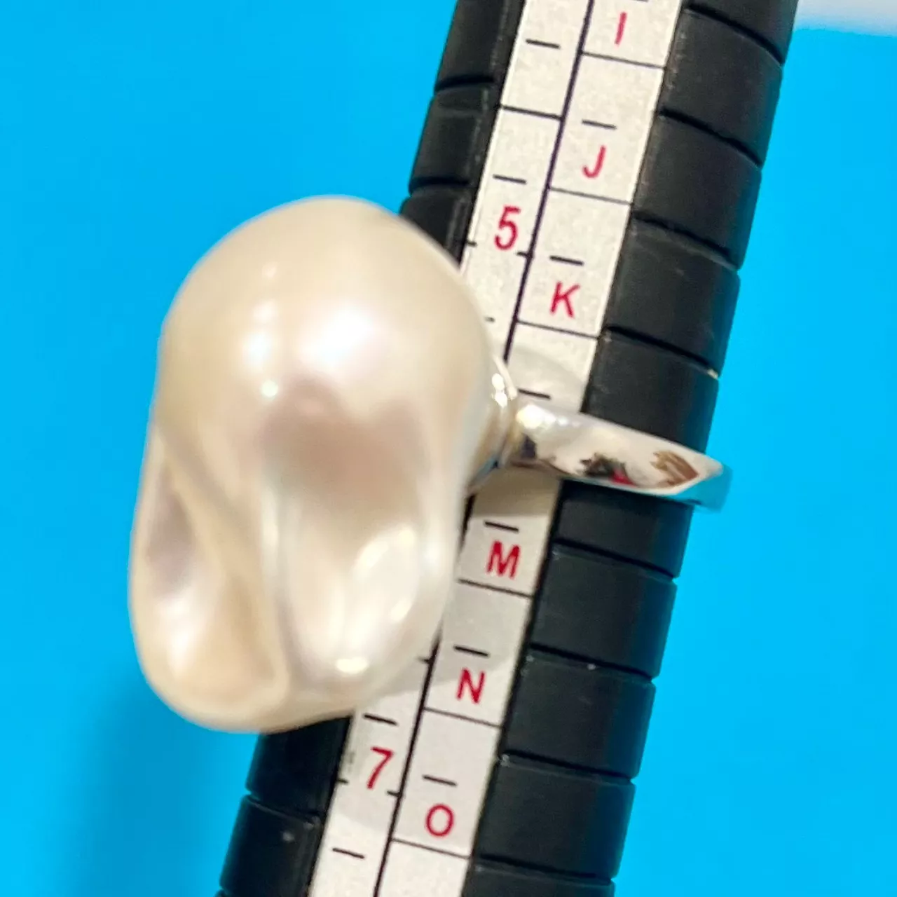 925 Silver Fresh Water Baroque Pearl Ring