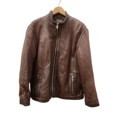 Size M Dreske Somoff Brown Leather Jacket