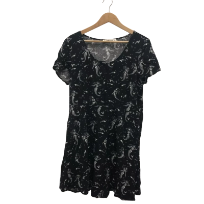 Black Friday Womens  Size 14 Mini Dress Black  / Pattern / White 