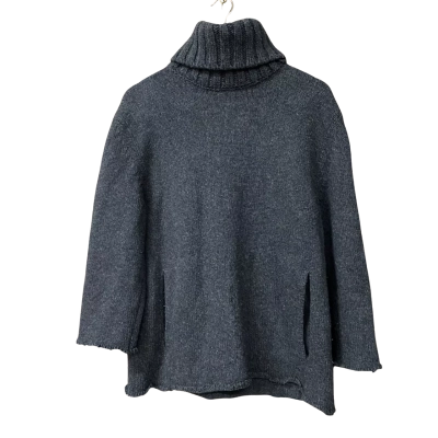 YSL Rive Gauche Womens Size L Grey Wool Jumper 
