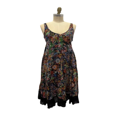 Loveit Womens 100% SILK Size 8 Casual Dress Floral 