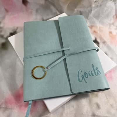 Goals Journal in Attractive Leather Like Binding.