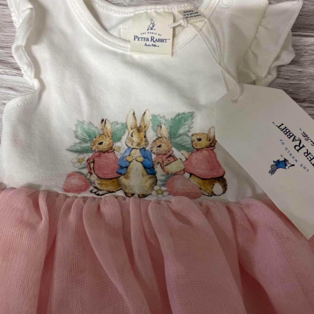 Peter Rabbit Pink R Peter Rabbit Size 000 Pink / White romper dress new (s) - New With Tags ...