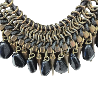  Womens Necklace Chunky Chain Collar Statement Necklace Copper Tone