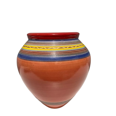 Raku Ceramic Srudio Vase by Njalikwa Chongwe Approx 20cm 