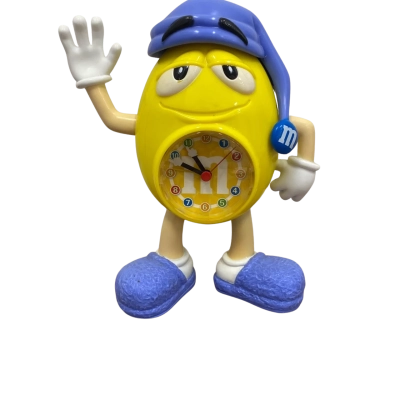 2011 Yellow M & M Clock - In Working Order 
