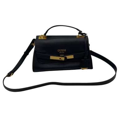 Guess Womens Handbag Black  / Gold HB1