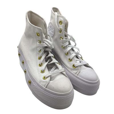 BNWT Converse All Star Womens  Hi top Sneakers White Size UK5 (US7; EUR37.5; CM24) CT Lift Star Studded RRP$150.00
