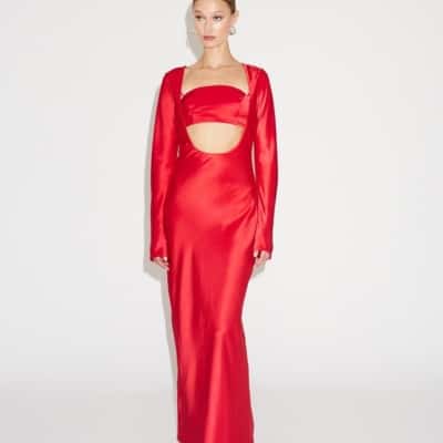 Lover red scoop neck long dress (doesn’t include bandeau) Size 10 RRP $300