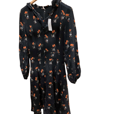 Cue Womens  Size 6 Long Sleeve Dress Black  / Floral 