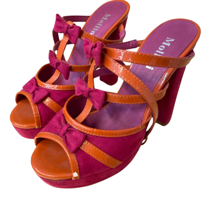 Mollini Womens  Size 39 Heels Burnt Orange / Pink  