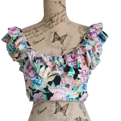  Capriosca Womens  Size 18 Bikini Top Floral BNWT