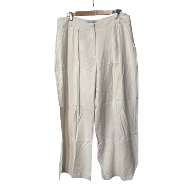 Veronika Maine Womens Size 16 Cream Wide Leg Pants (new)