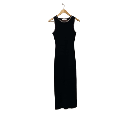 White Closet Womens  Size XS Maxi Dress Black  / White 