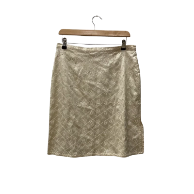 Vintage Emanuel Ungaro Size 8 A-Line Skirt Cream 