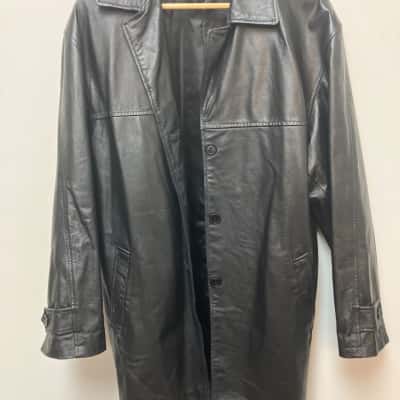  Womens  Size 18 Leather Jacket Black  