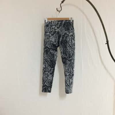 Running Bare Women's  Size 10 Tracksuit Pants Black  / Pattern / Grey