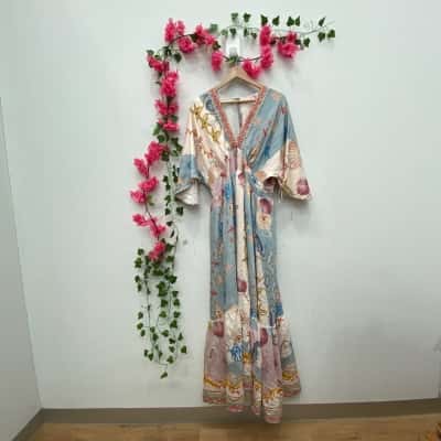 Orange Sherbet Womens Size 18 Maxi Dress Multicoloured / Pattern 