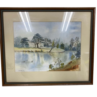 Lakeside peace watercolour A.R Ready