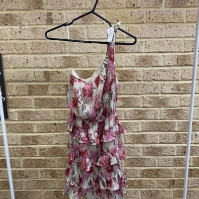 Pink Diamond Womens rose floral dress Size XL 