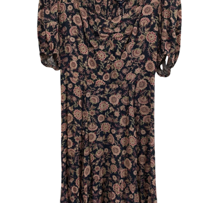 French Connection Womens  Size 10 Floral Dress / Midi Dress Floral / Multicoloured / Navy Blue 